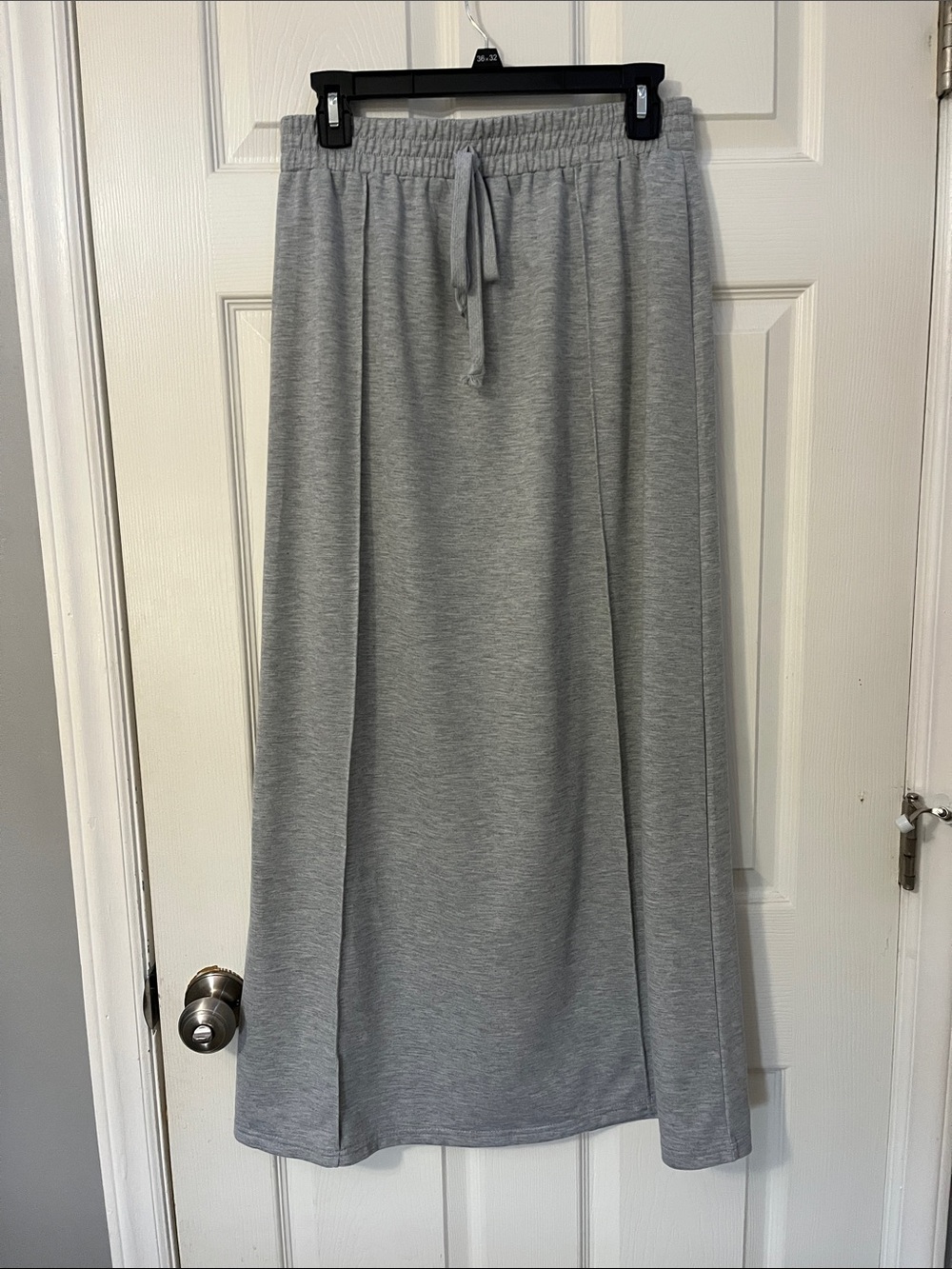 SHEIN Light Gray Drawstring Maxi Skirt
